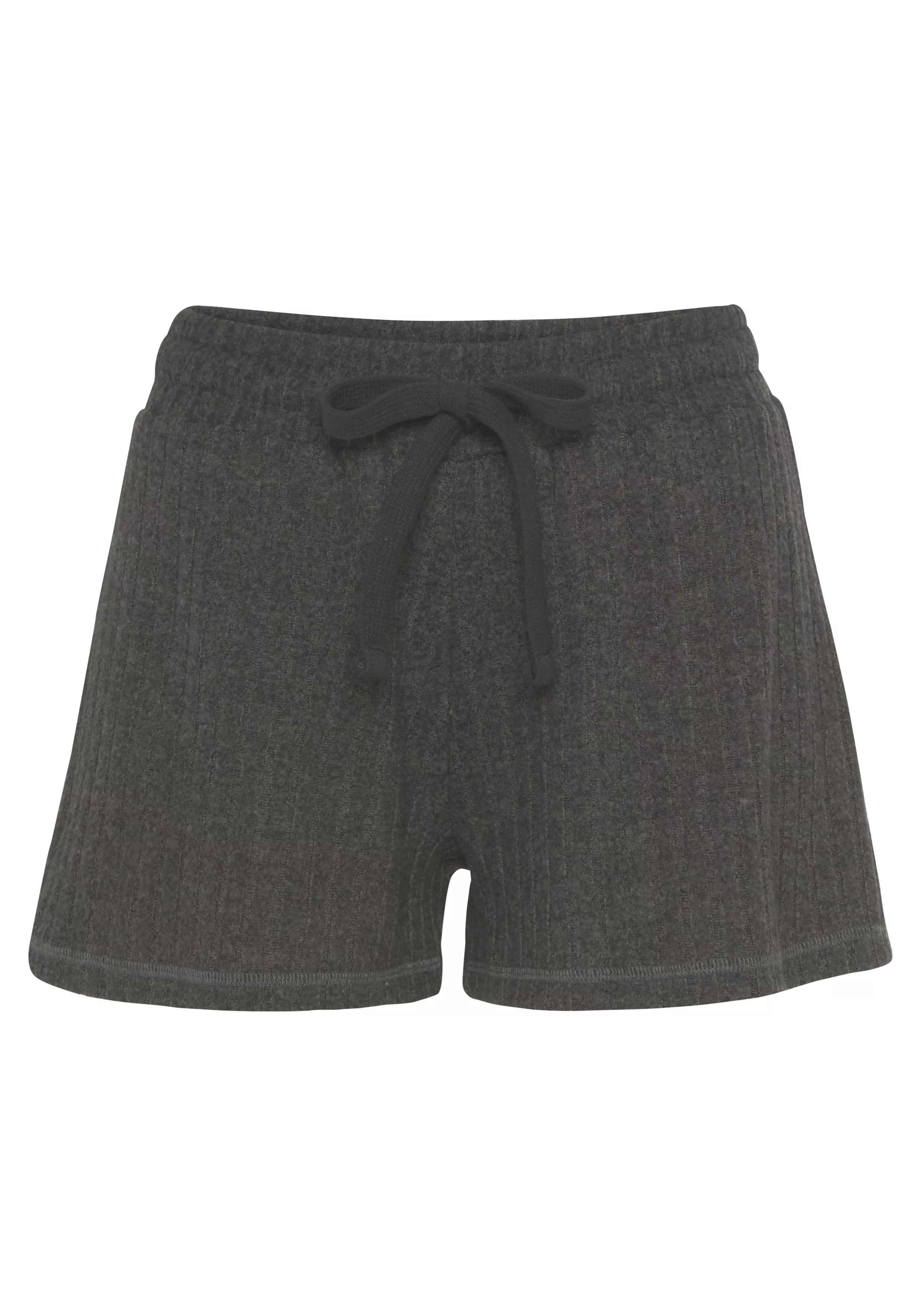 LASCANA Shorts, Lounge-/ Strickshorts meliert mit Bindeband, Loungewear günstig online kaufen