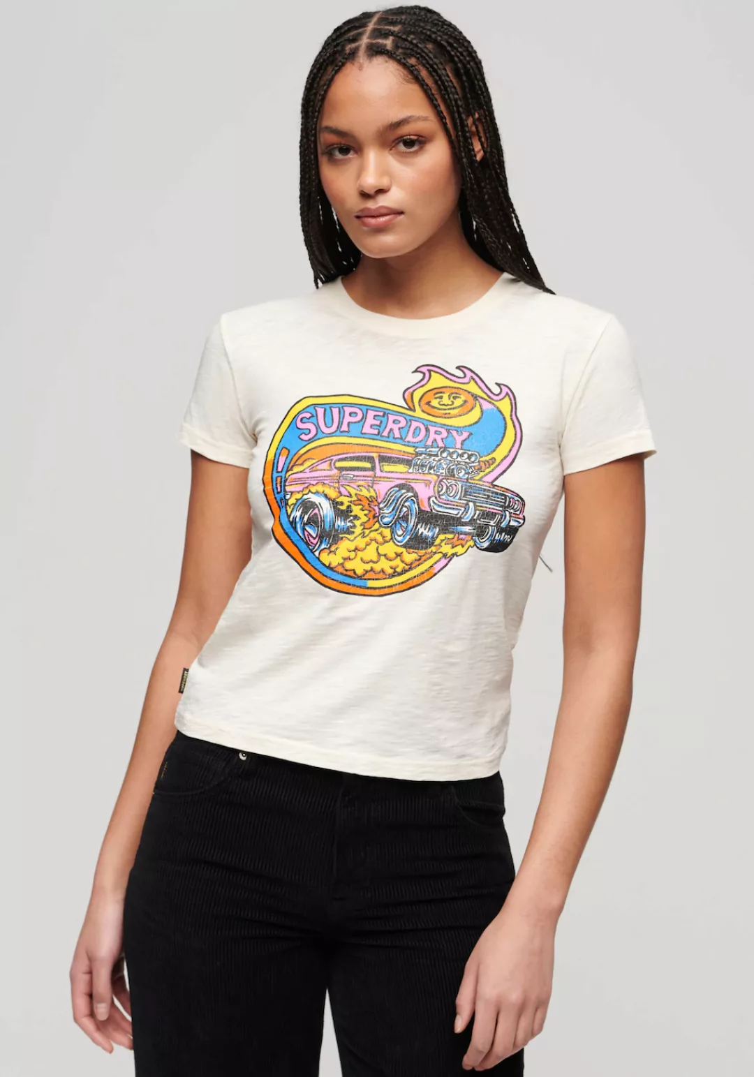 Superdry Print-Shirt "NEON MOTOR GRAPHIC FITTED TEE" günstig online kaufen