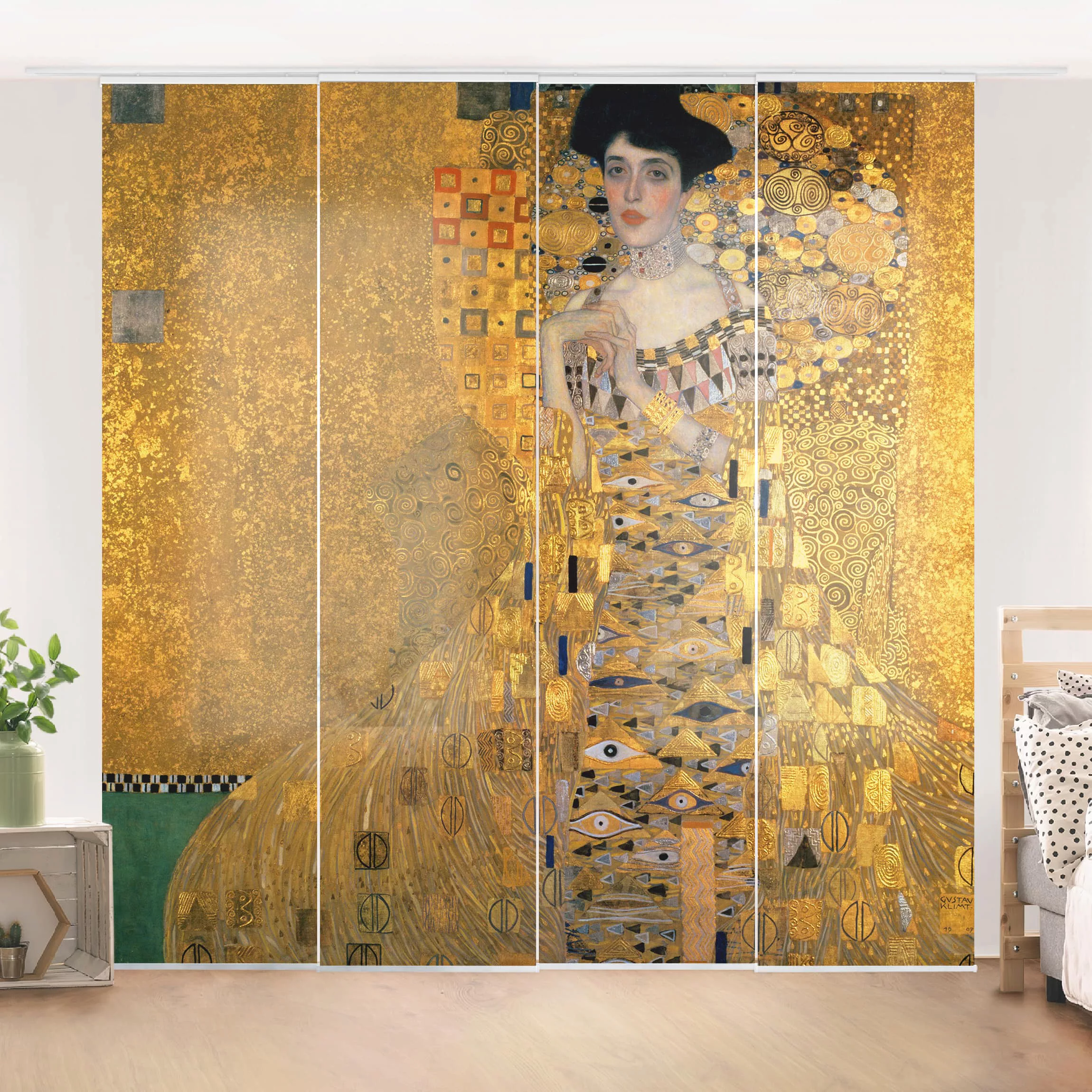 Schiebegardinen Set Kunstdruck Gustav Klimt - Adele Bloch-Bauer I günstig online kaufen