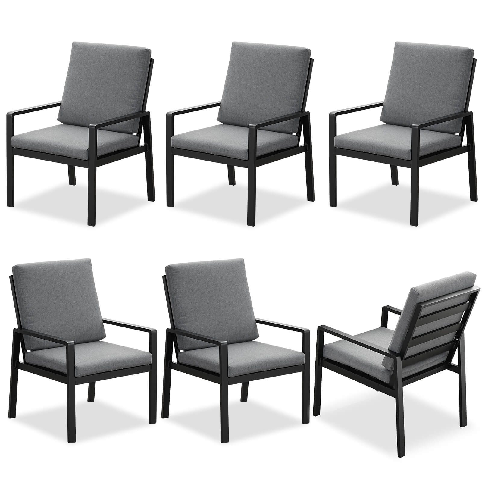 MeXo Gartenlounge-Set Alu Gartenmöbel-Sets Gartenstuhl, (6-tlg., günstig online kaufen