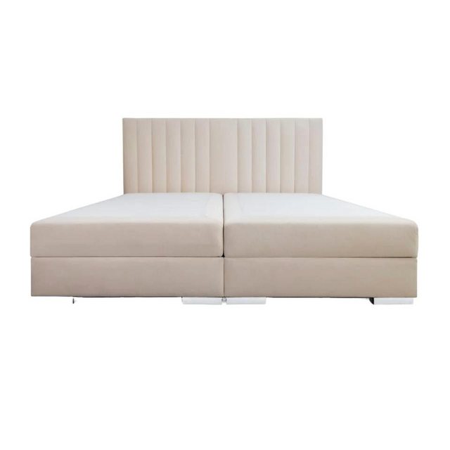 JVmoebel Bett, Modern Bett Beige Polster Stoff Design Luxus Holz Doppel Bet günstig online kaufen