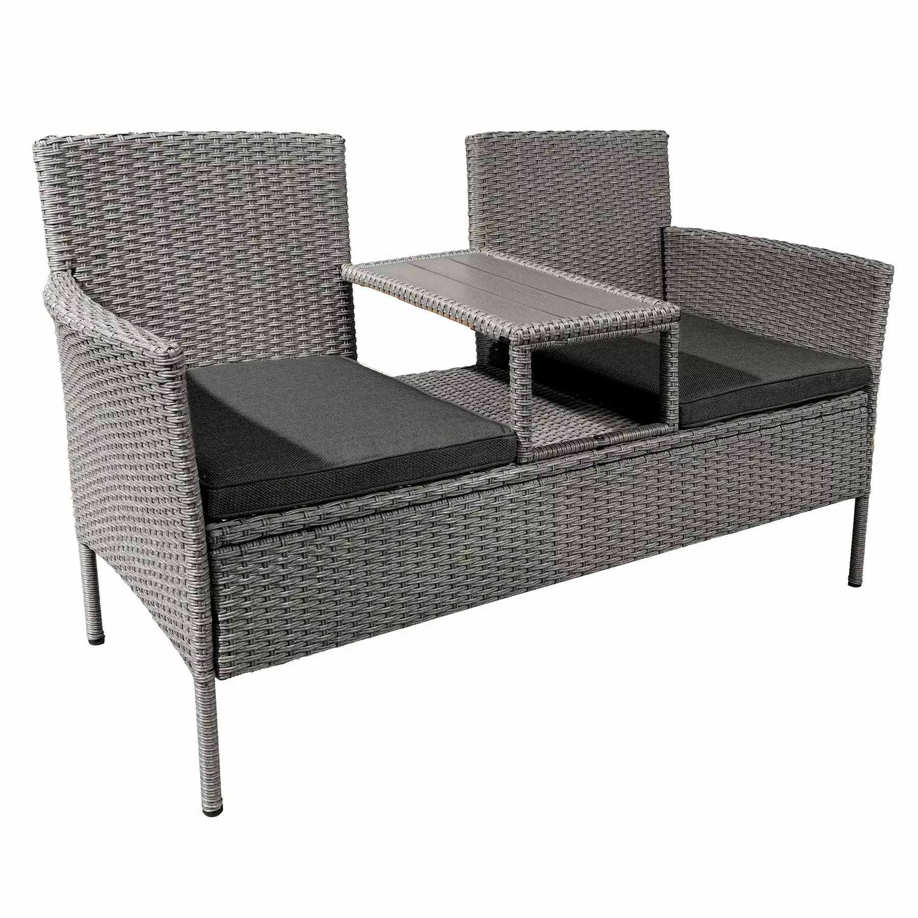 riess-ambiente Gartenbank PORTOFINO 140cm grau (Einzelartikel, günstig online kaufen