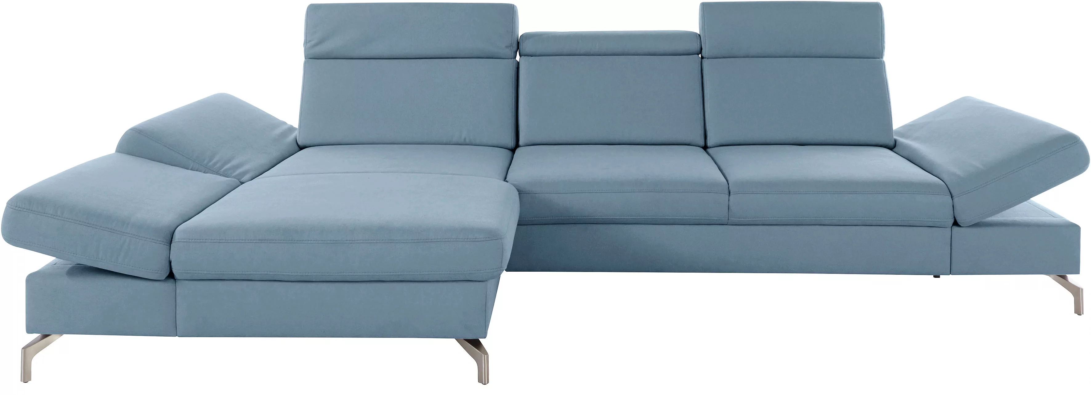 sit&more Ecksofa »Brisbane L-Form«, Fußhöhe 12 cm, inklusive Sitztiefen-, A günstig online kaufen