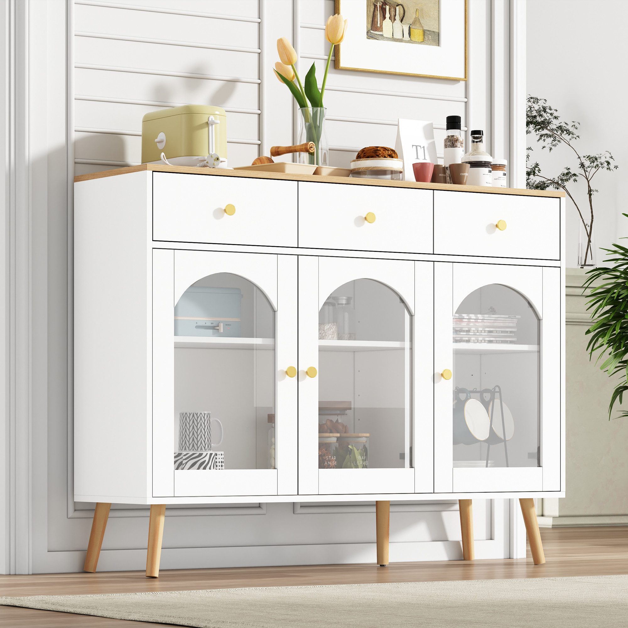 HAUSS SPOLE Wohnzimmer-Set Kommode mit 3 günstig online kaufen