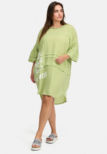 Kekoo A-Linien-Kleid Luftig leichtes Kurzkleid aus Baumwollviskose 'Amor' günstig online kaufen