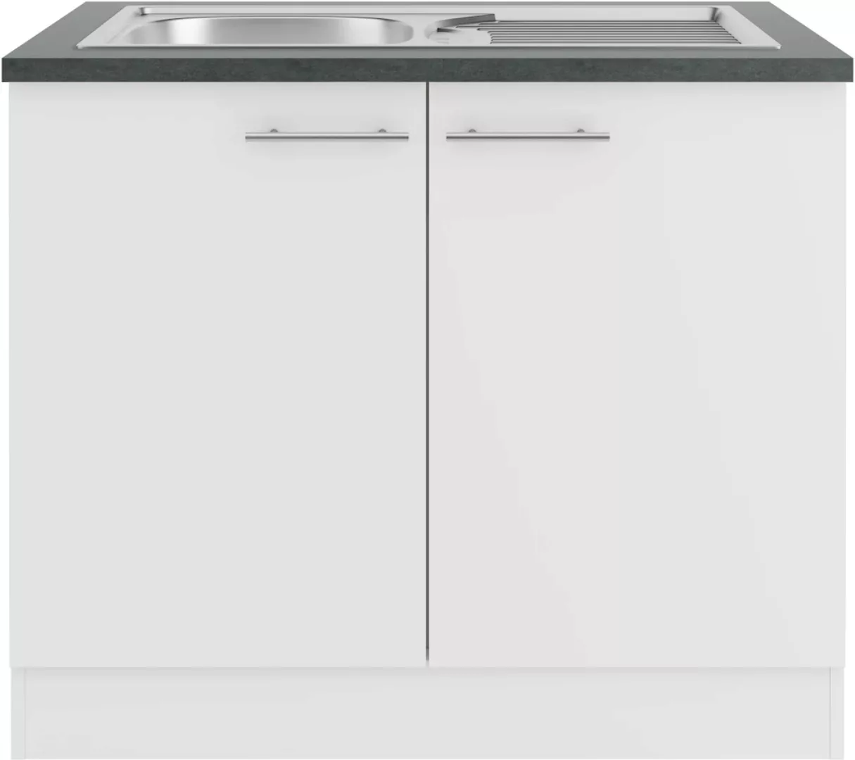 OPTIFIT Spülenschrank "Bella", Breite 100 cm, mit Edelstahl-Einbauspüle günstig online kaufen