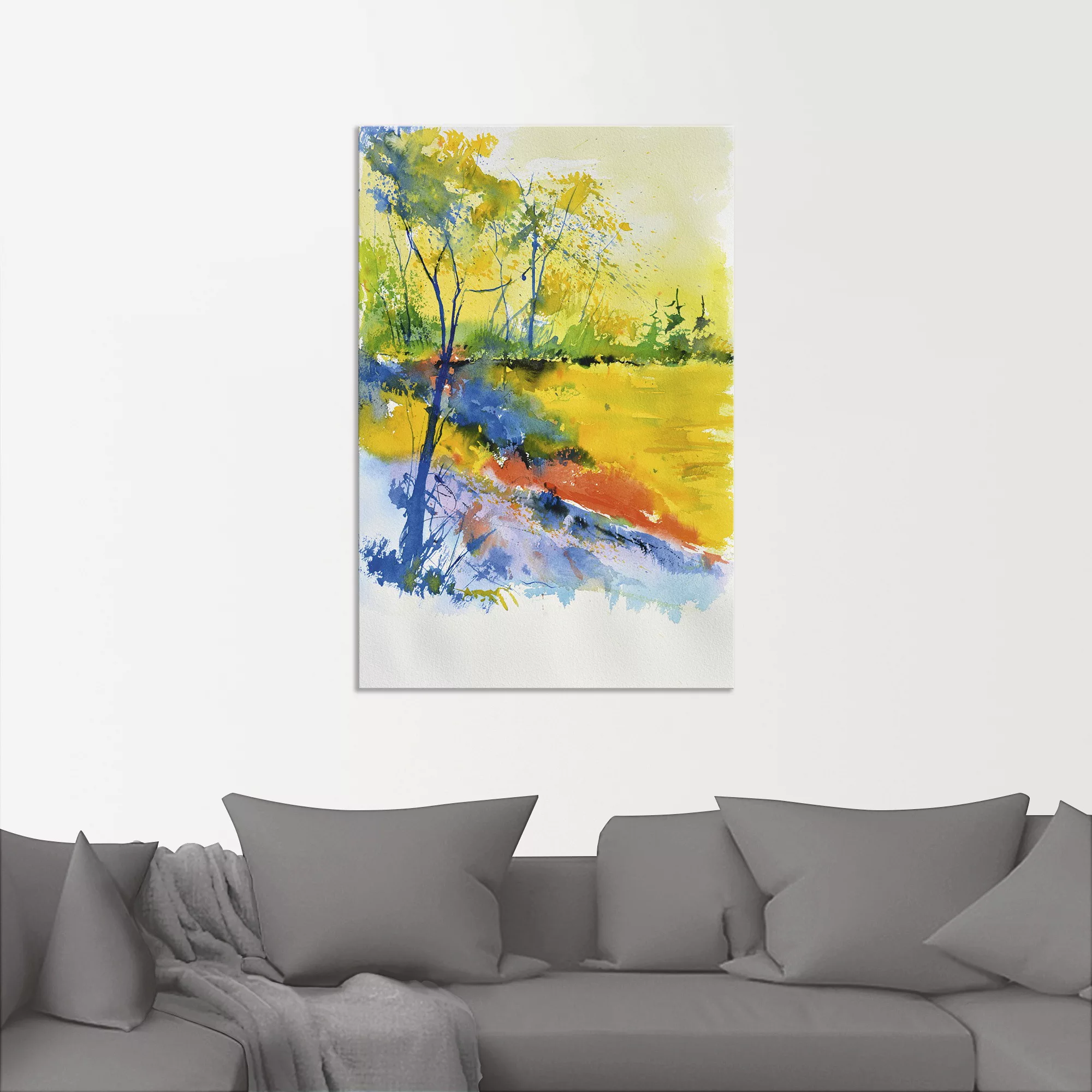 Artland Wandbild "Landschaft im Sonnenlicht", Wald, (1 St.) günstig online kaufen