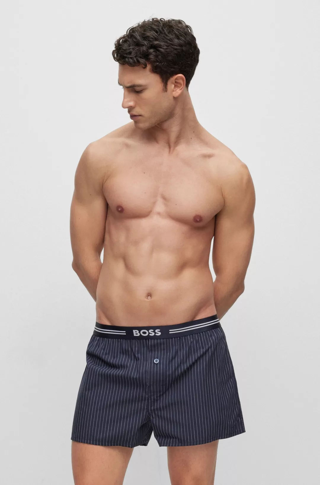 BOSS Boxershorts "3P Woven Boxer", (Packung, 3 St., 3er Pack), mit Eingriff günstig online kaufen