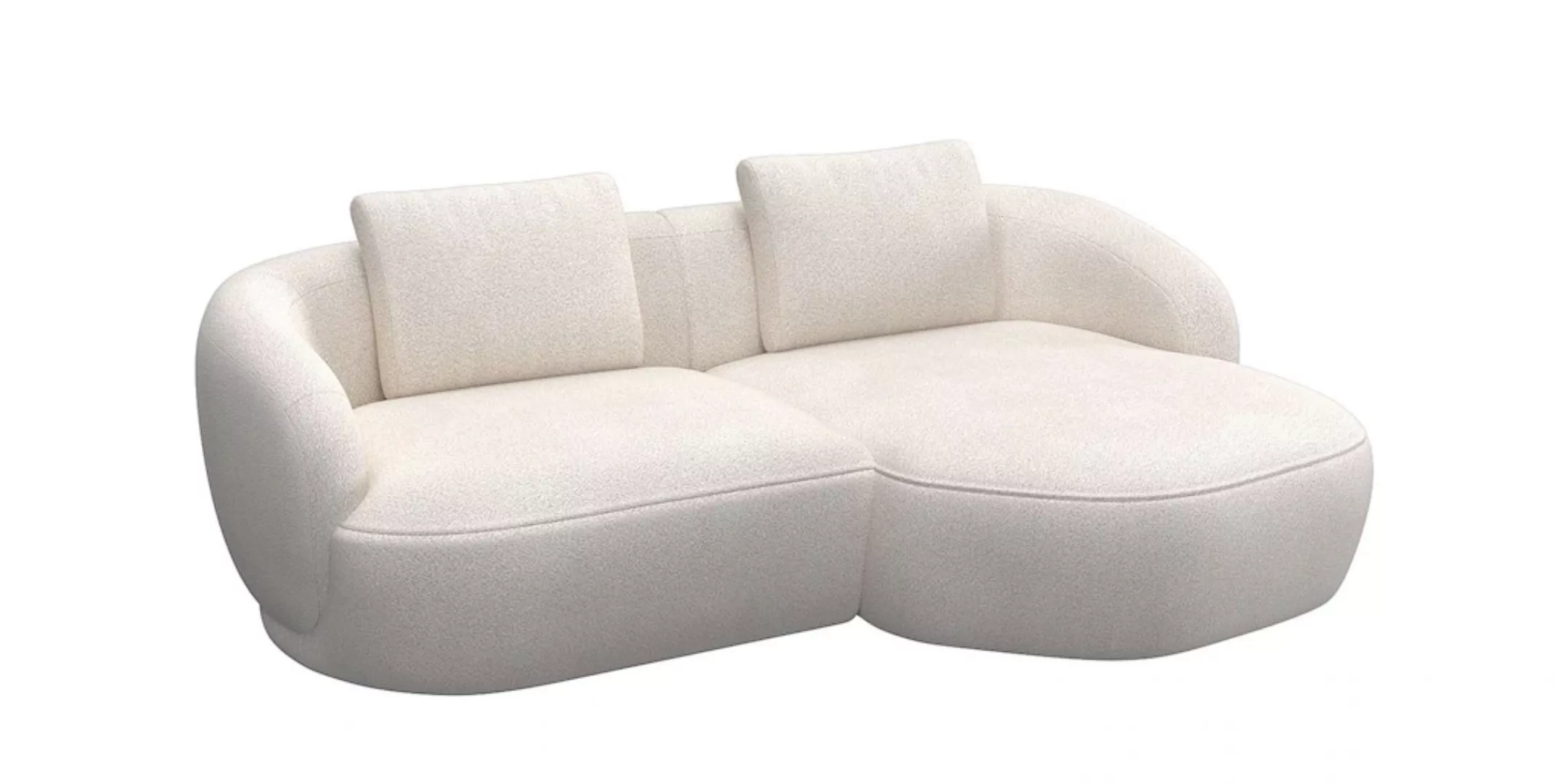 FLEXLUX Wohnlandschaft "Torino, rund, L-Form, Sofa-Ecke mit Recamiere, Long günstig online kaufen