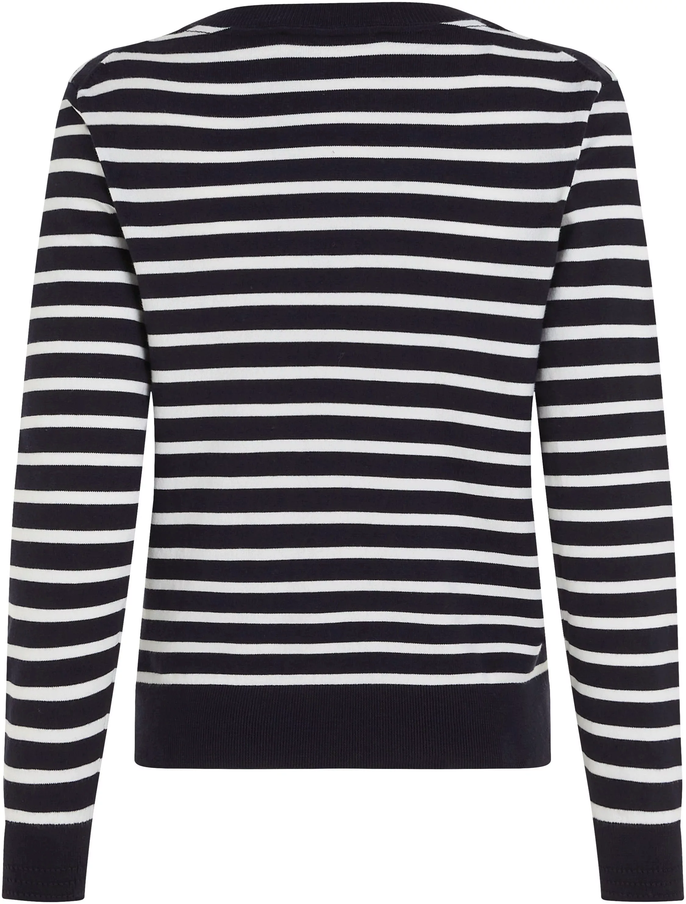 Tommy Hilfiger V-Ausschnitt-Pullover mit V-Ausschnitt, gestickter Tommy Hil günstig online kaufen