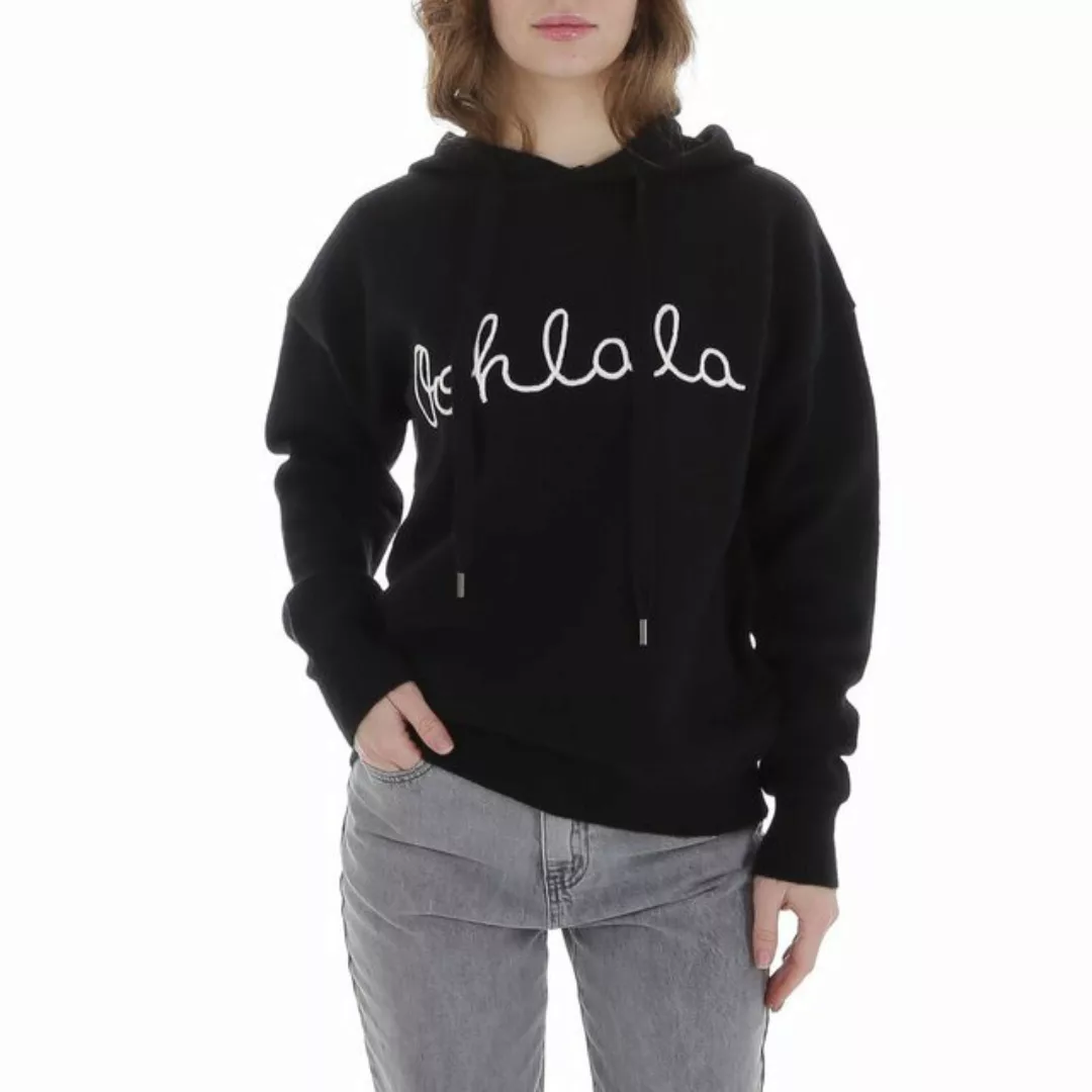 Ital-Design Strickpullover Damen Freizeit (88578891) Kapuze Textprint Stret günstig online kaufen