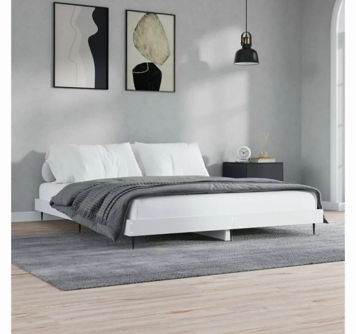 furnicato Bett Bettgestell Weiß 180x200 cm Holzwerkstoff günstig online kaufen