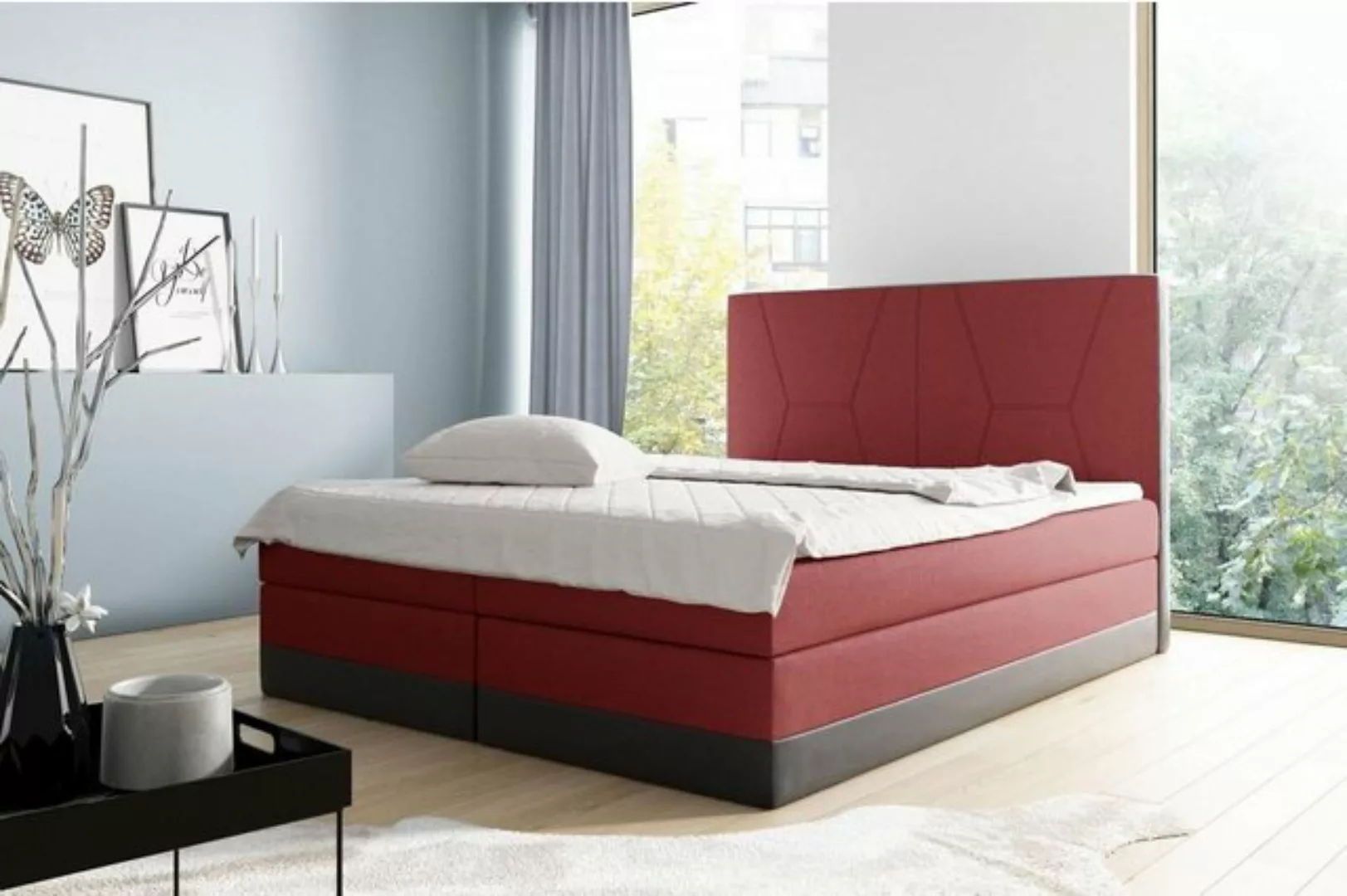 JVmoebel Bett, Doppel Hotel Modern Bett Schlafzimmer Betten 160x200 Boxspri günstig online kaufen