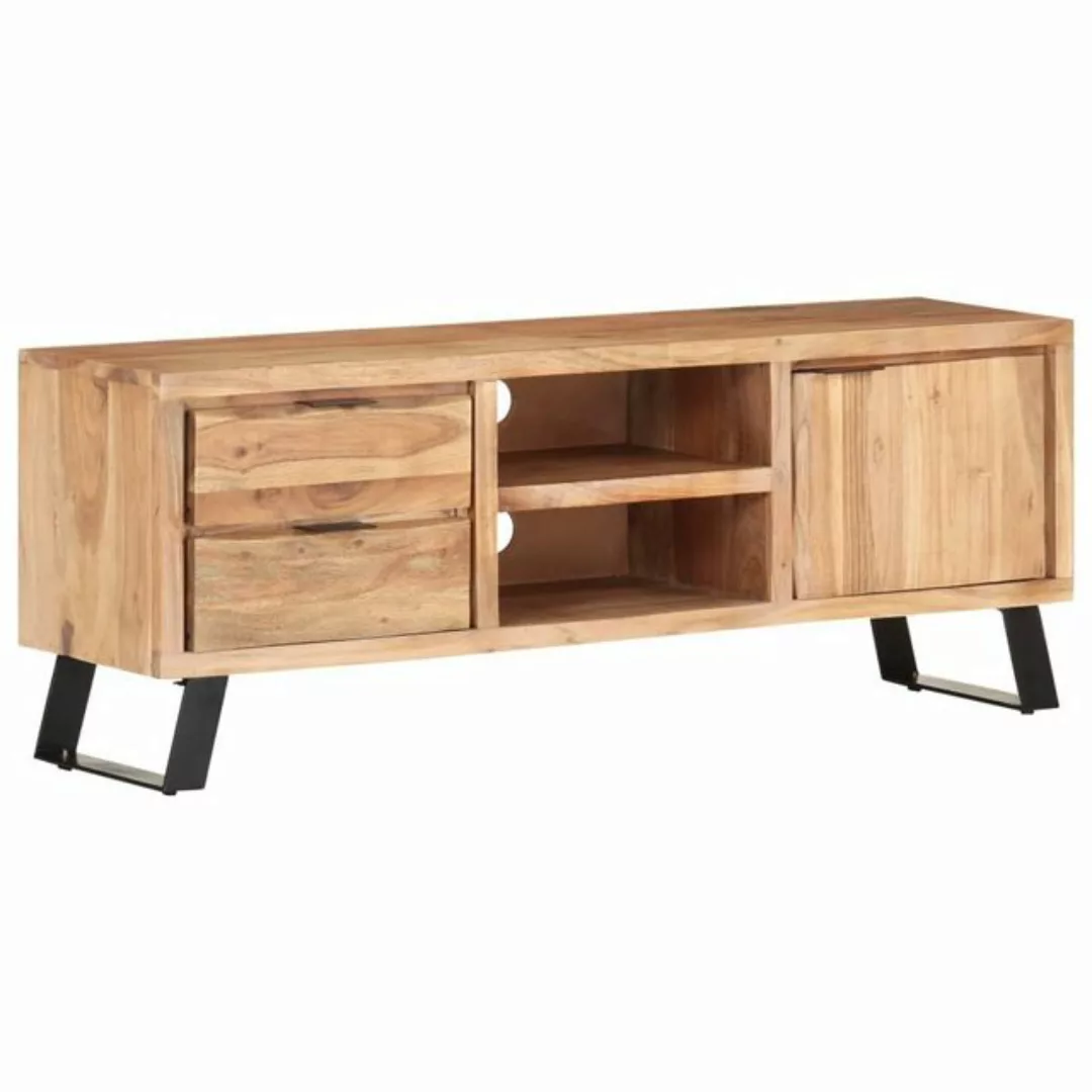 furnicato TV-Schrank 120x30x42 cm Akazie Massivholz mit Naturkanten günstig online kaufen