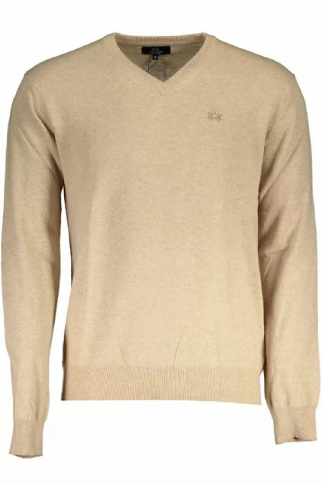 La Martina Strickpullover Herren Pullover Beige, V-Ausschnitt, Regular Fit, günstig online kaufen