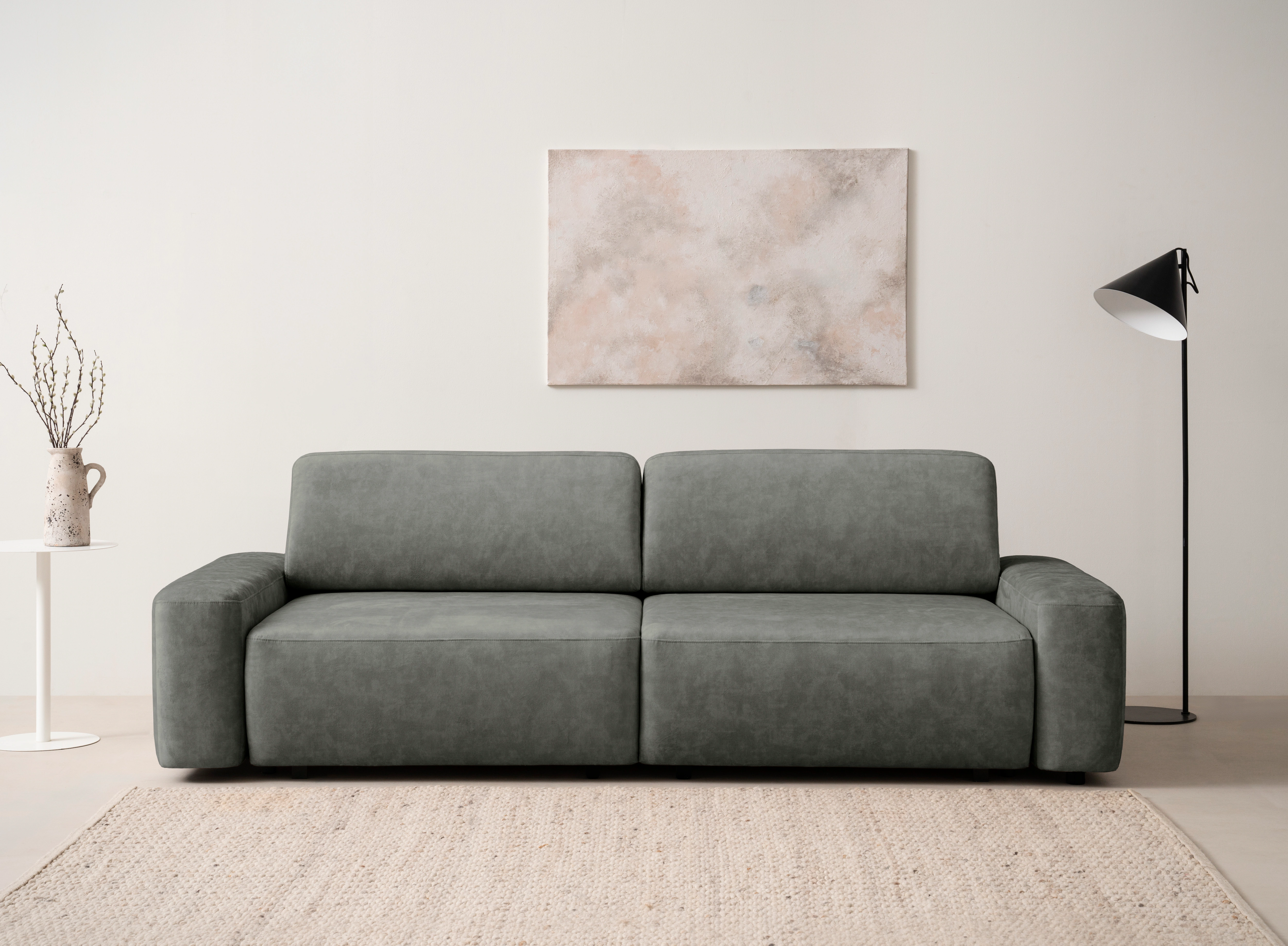 INOSIGN 3-Sitzer "TORGE (257cm), Sofa,Schlafsofa in Cord, Samtvelours, Stru günstig online kaufen