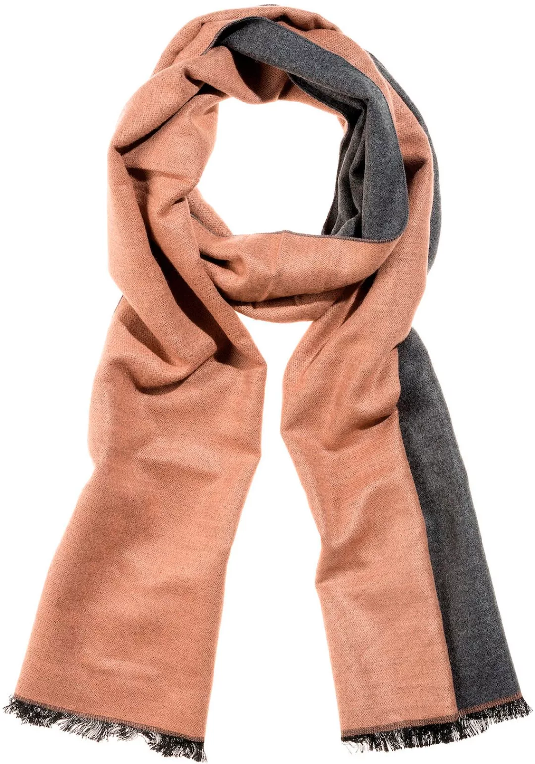 MONTI Schal, zweifarbig mit Fransen günstig online kaufen