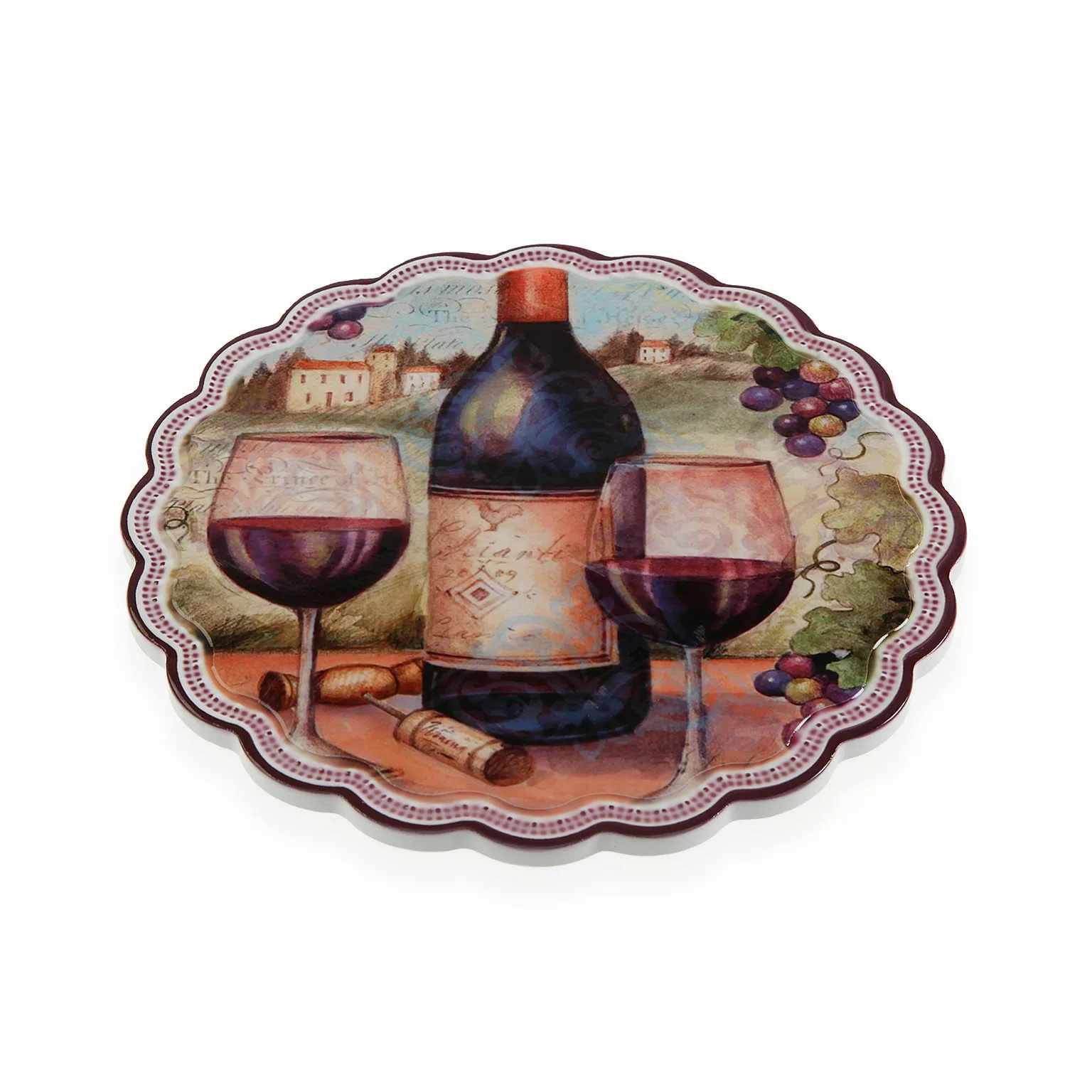 Untersetzer Versa Rund Wein Aus Keramik Kork (20 X 20 Cm) günstig online kaufen