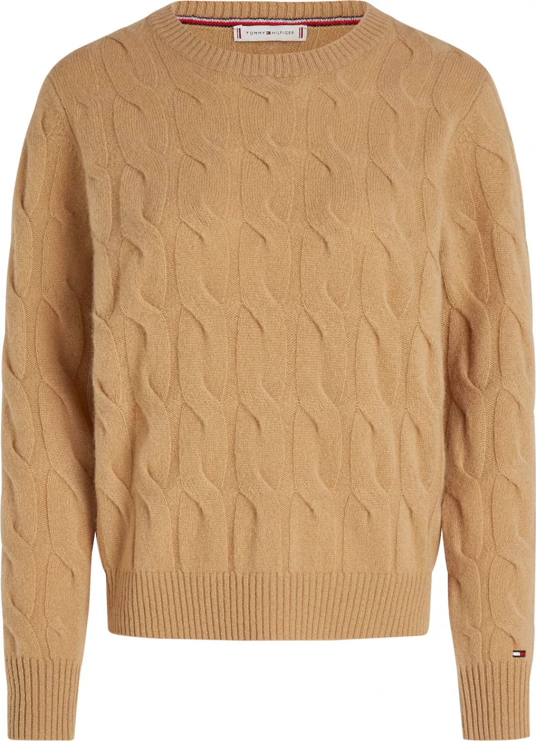 Tommy Hilfiger Strickpullover "SOFT WOOL CABLE C-NK", mit Zopfmuster, Rundh günstig online kaufen