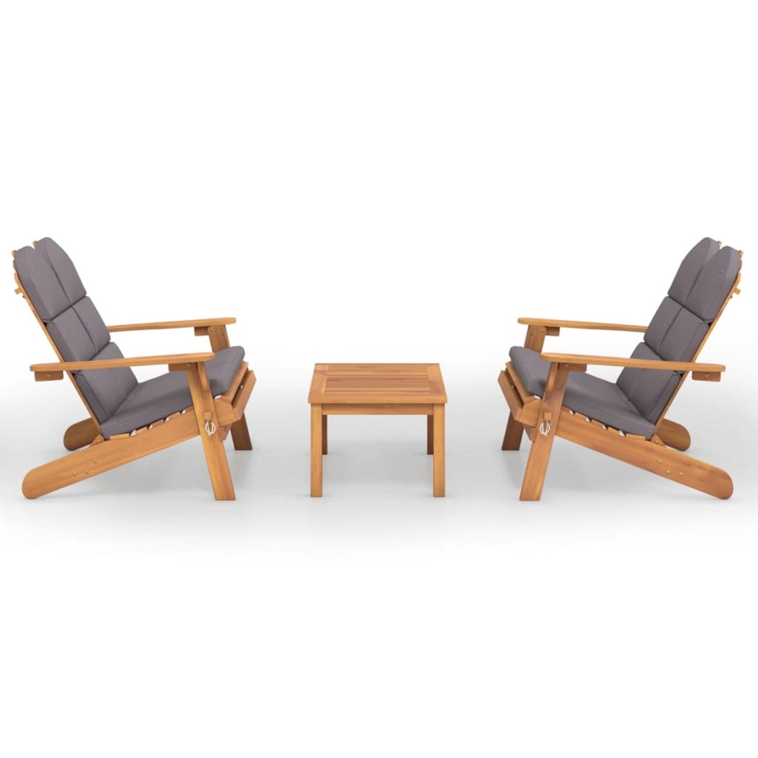 Vidaxl 3-tlg. Garten-lounge-set Adirondack Massivholz Akazie günstig online kaufen