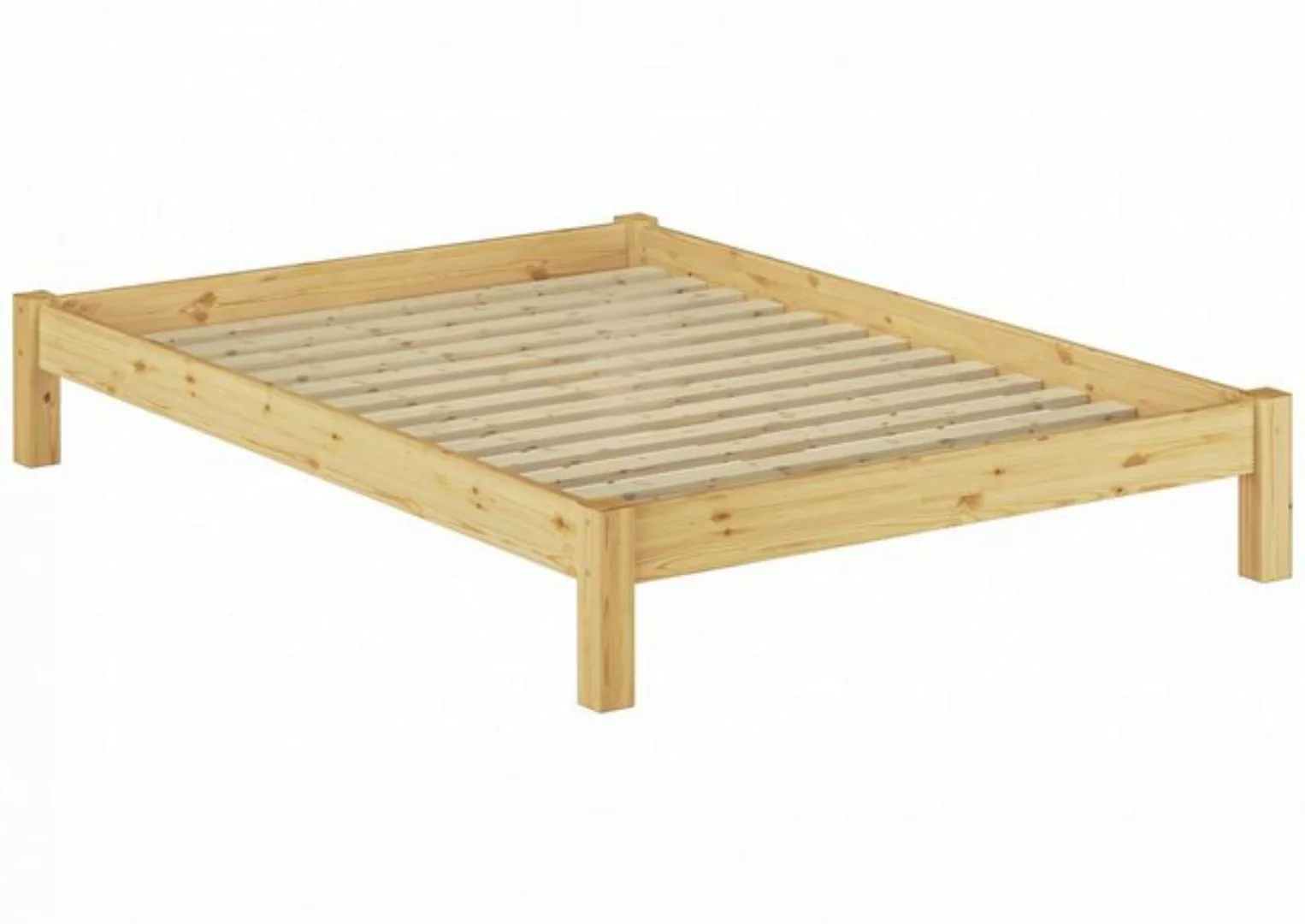 Erst-Holz® Breites Einzelbett ohne Kopfteil Kiefer 120x200 mit Rost natur G günstig online kaufen