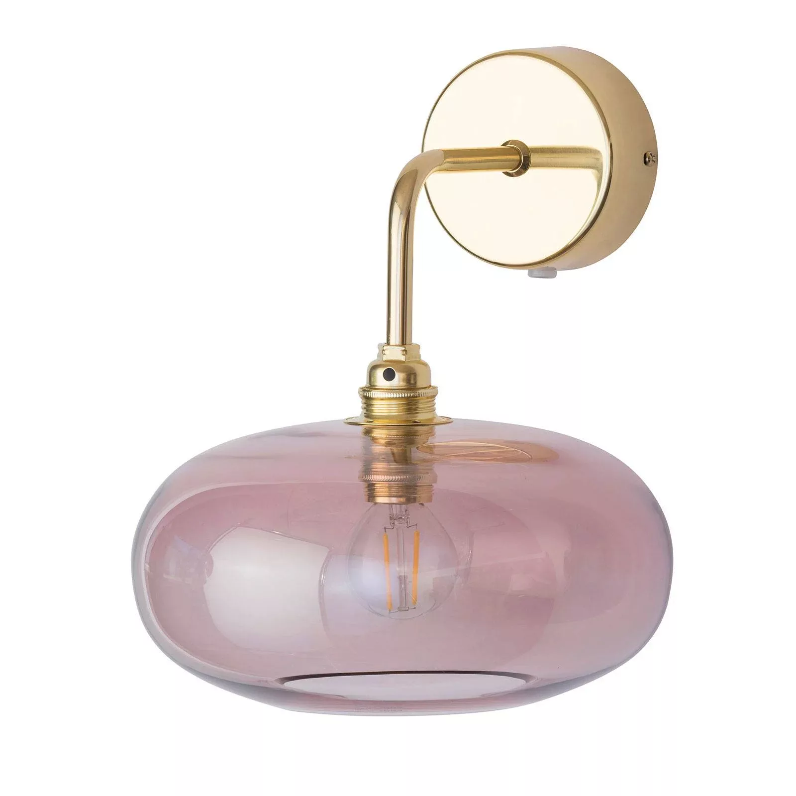 EBB & FLOW Horizon Arm-Wandlampe gold/rosa Ø 21 cm günstig online kaufen