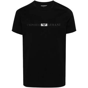 Emporio Armani  T-Shirts & Poloshirts Lounge Stretch Logo T-Shirt Black günstig online kaufen