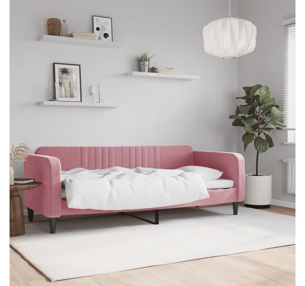 vidaXL Gästebett Tagesbett Rosa 80x200 cm Samt Gästebett Gästecouch Gästeso günstig online kaufen