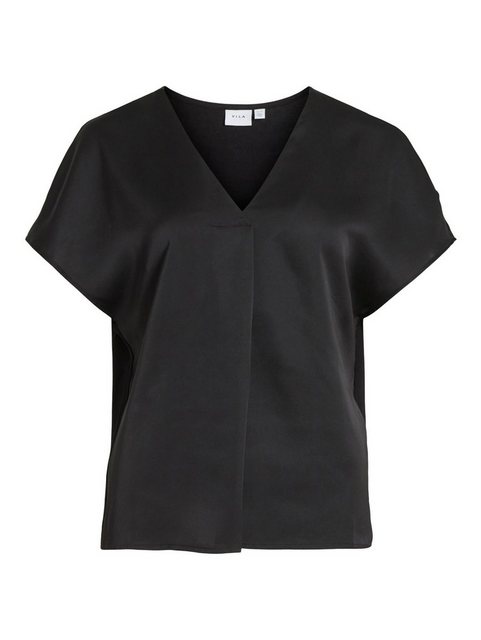 Vila Blusenshirt Satin Blusen Shirt Top Glänzendes Kurzarm Oberteil 7126 in günstig online kaufen