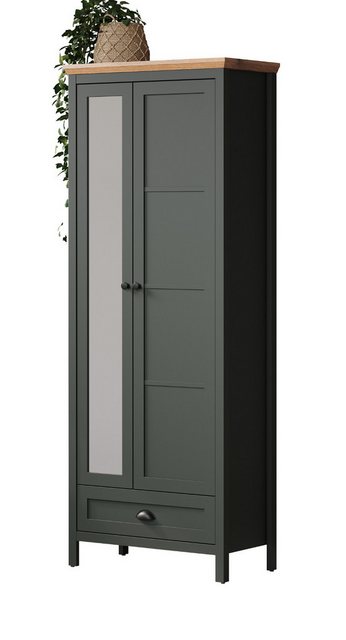 trendteam Garderobenschrank Stanton (Garderobe in Landhaus grün, 77 x 198 c günstig online kaufen