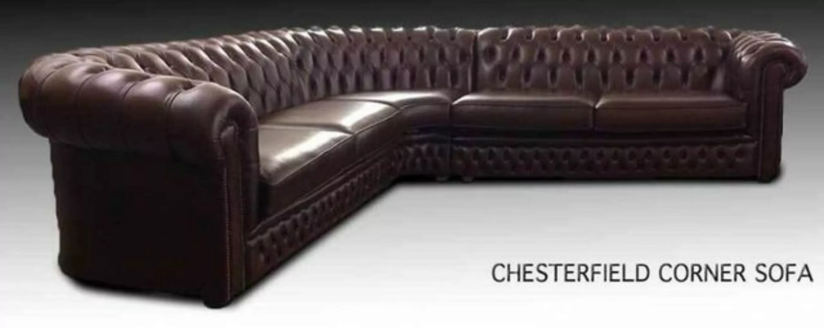 JVmoebel Ecksofa Chesterfield Ecksofa Sofa Couch Polster Eck Design 100% Le günstig online kaufen