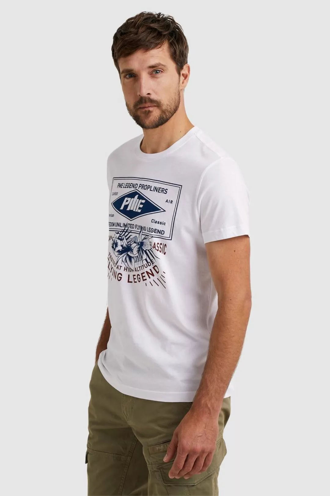 PME Legend Jersey T-Shirt Logo Weiß - Größe L günstig online kaufen