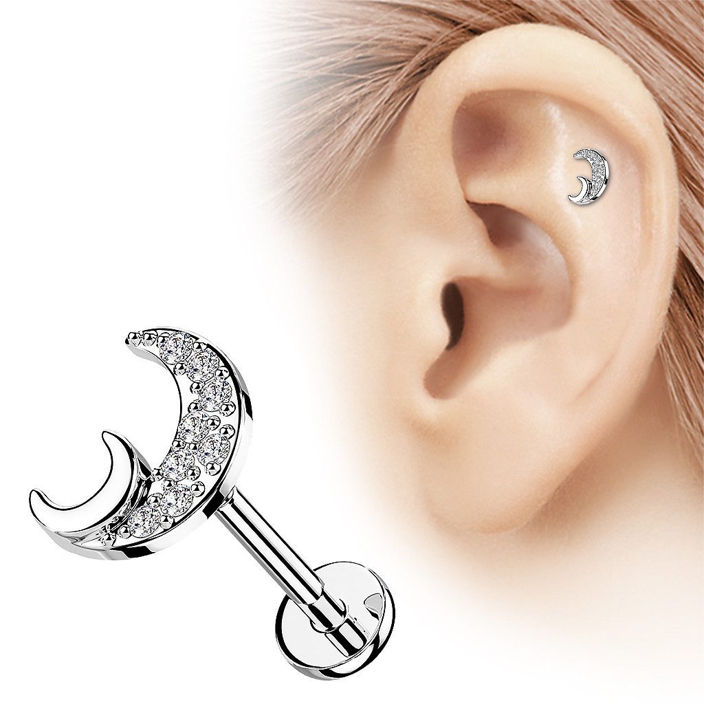 Taffstyle Piercing-Set Labret Piercing flache Rückseite günstig online kaufen
