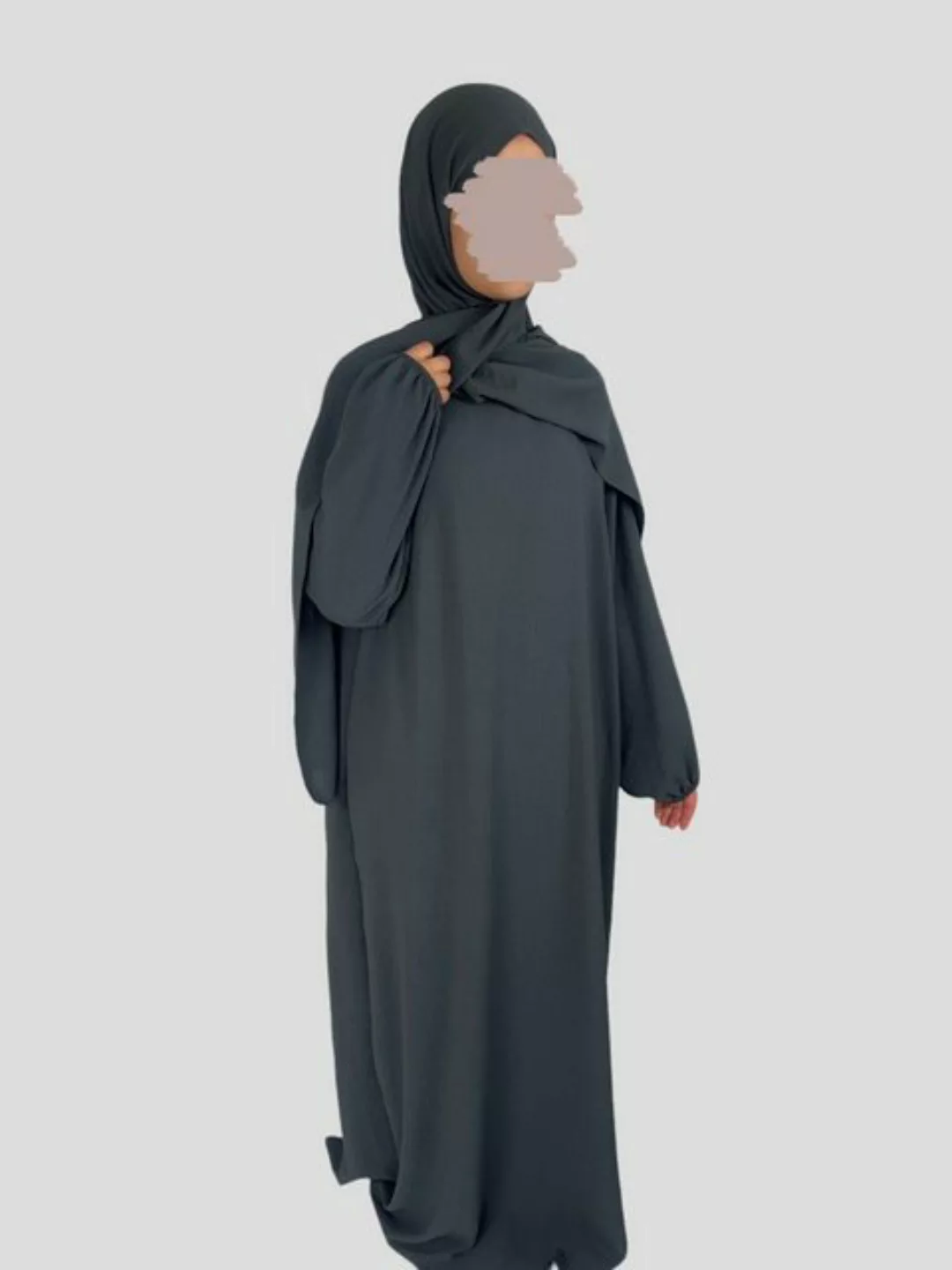 Aymasal Maxikleid Einteilige Abaya mit integriertem Hijab Gebetskleid islam günstig online kaufen