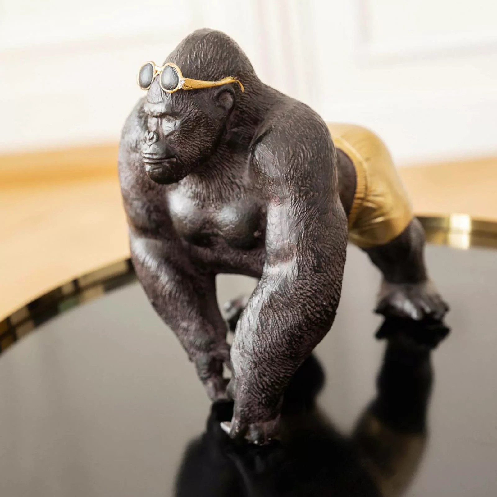 KARE Deko-Figur Monkey Beach, Höhe 20 cm,  Polyresin schwarz günstig online kaufen