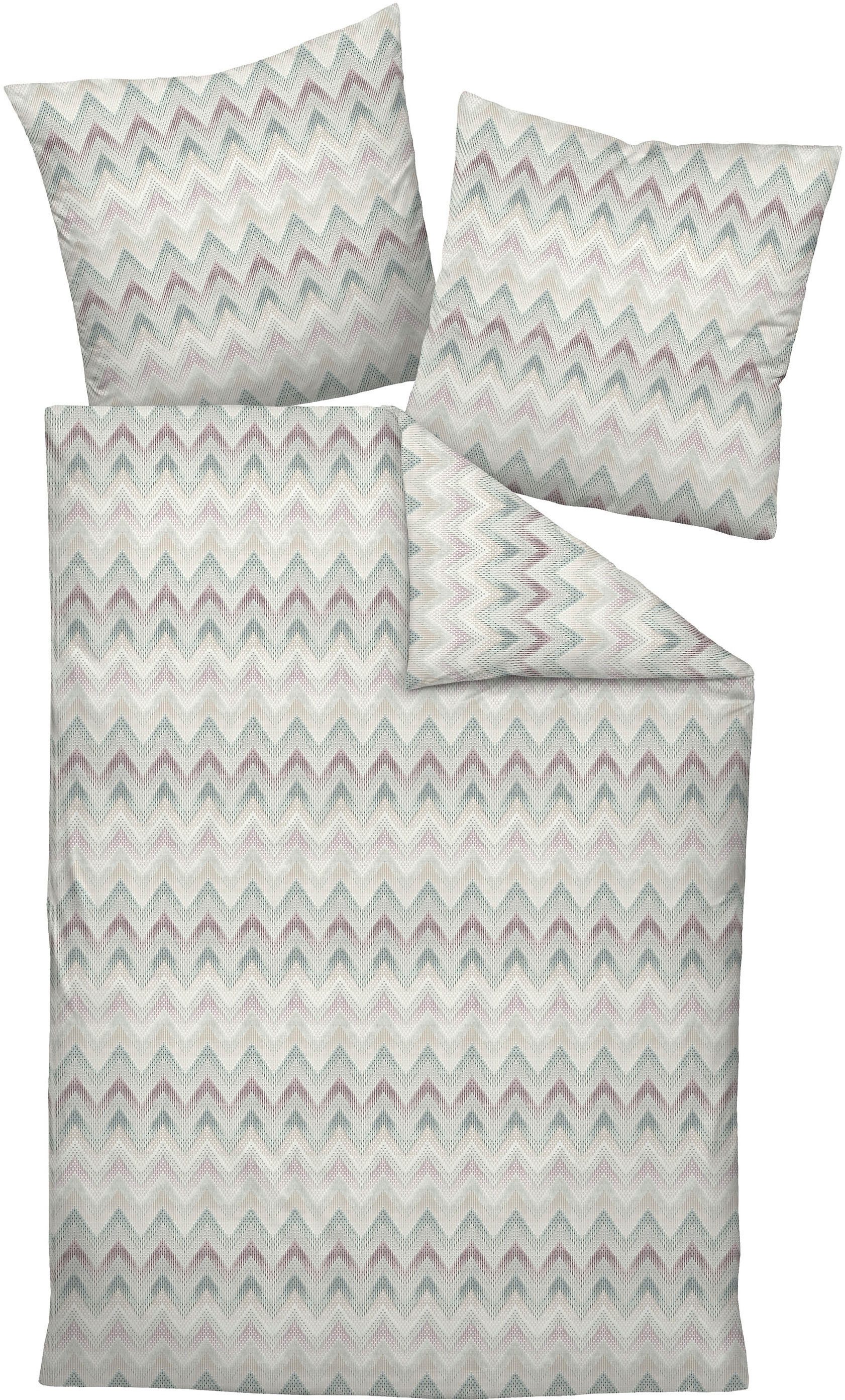 Janine Bettwäsche »Mako-Satin 45092 06«, mit Reissverschluss günstig online kaufen