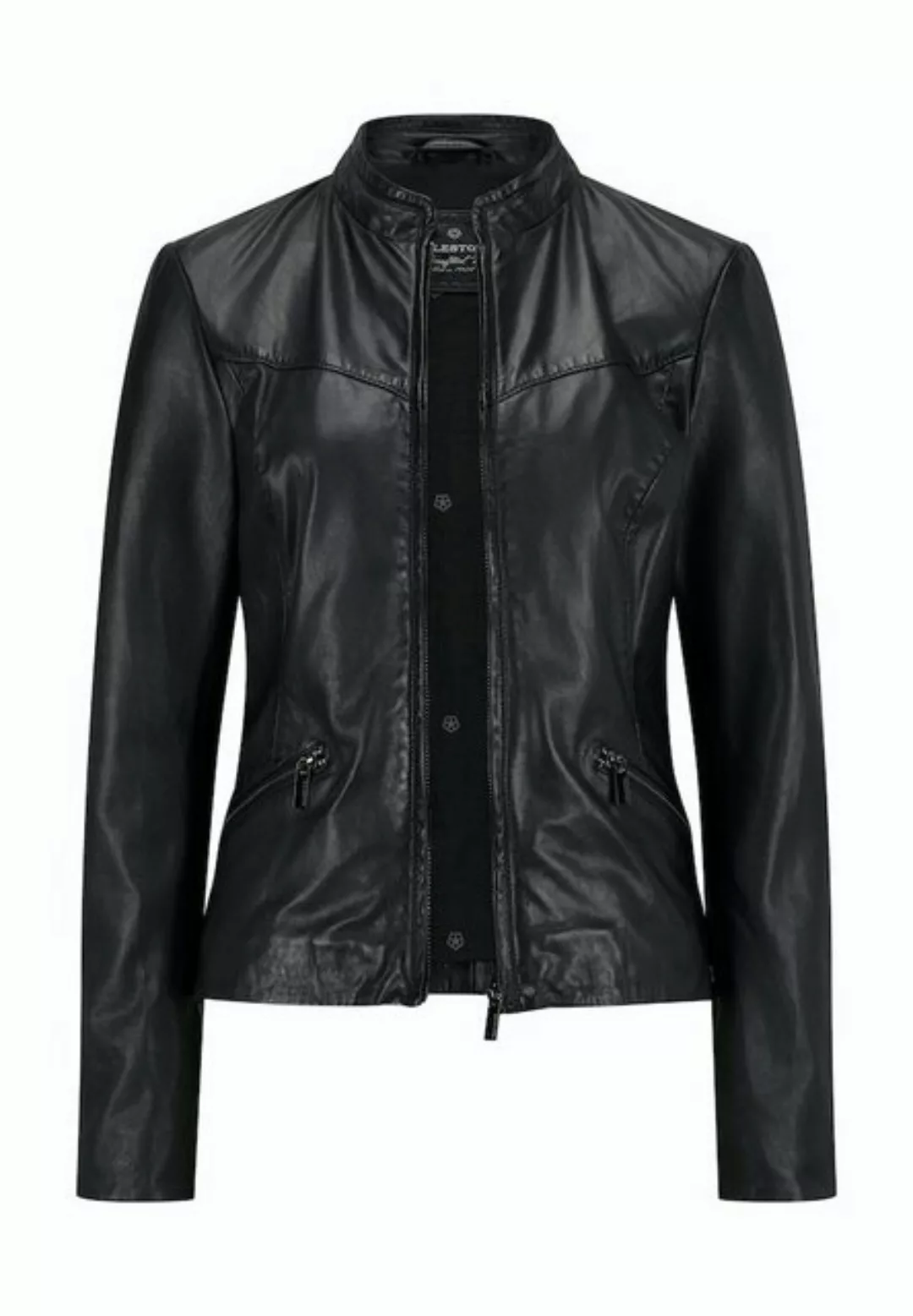 Milestone Lederjacke MSComet Feminine Biker-Jacke aus feinem Lamm Nappa günstig online kaufen