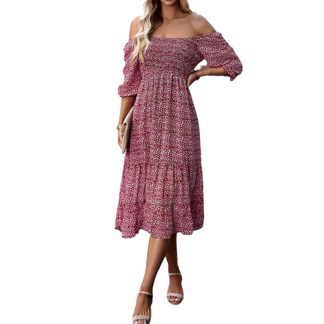 RUZU UG Strandkleid Frühlingskleider, elegante Kleider mit quadratischem Au günstig online kaufen