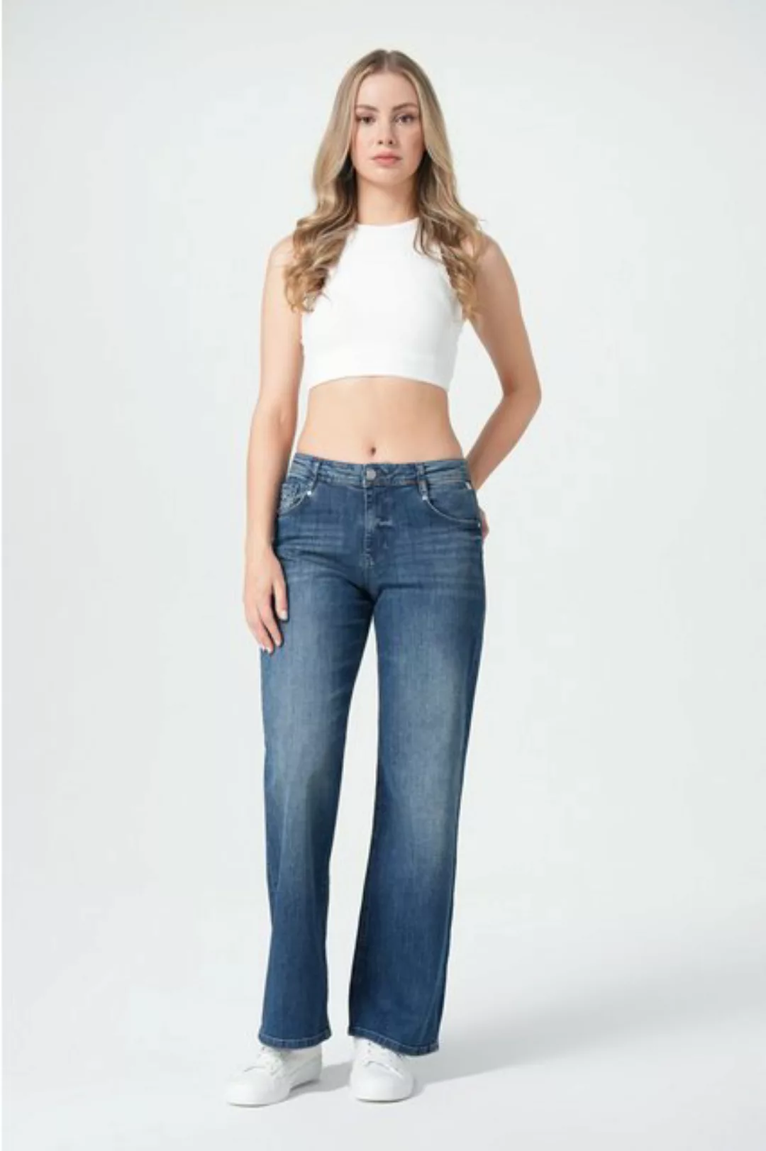 Miracle of Denim 5-Pocket-Jeans Nicola Wide Leg (1-tlg) günstig online kaufen