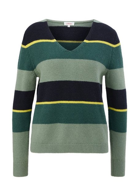 s.Oliver Sweatshirt Strickpullover, GREEN günstig online kaufen