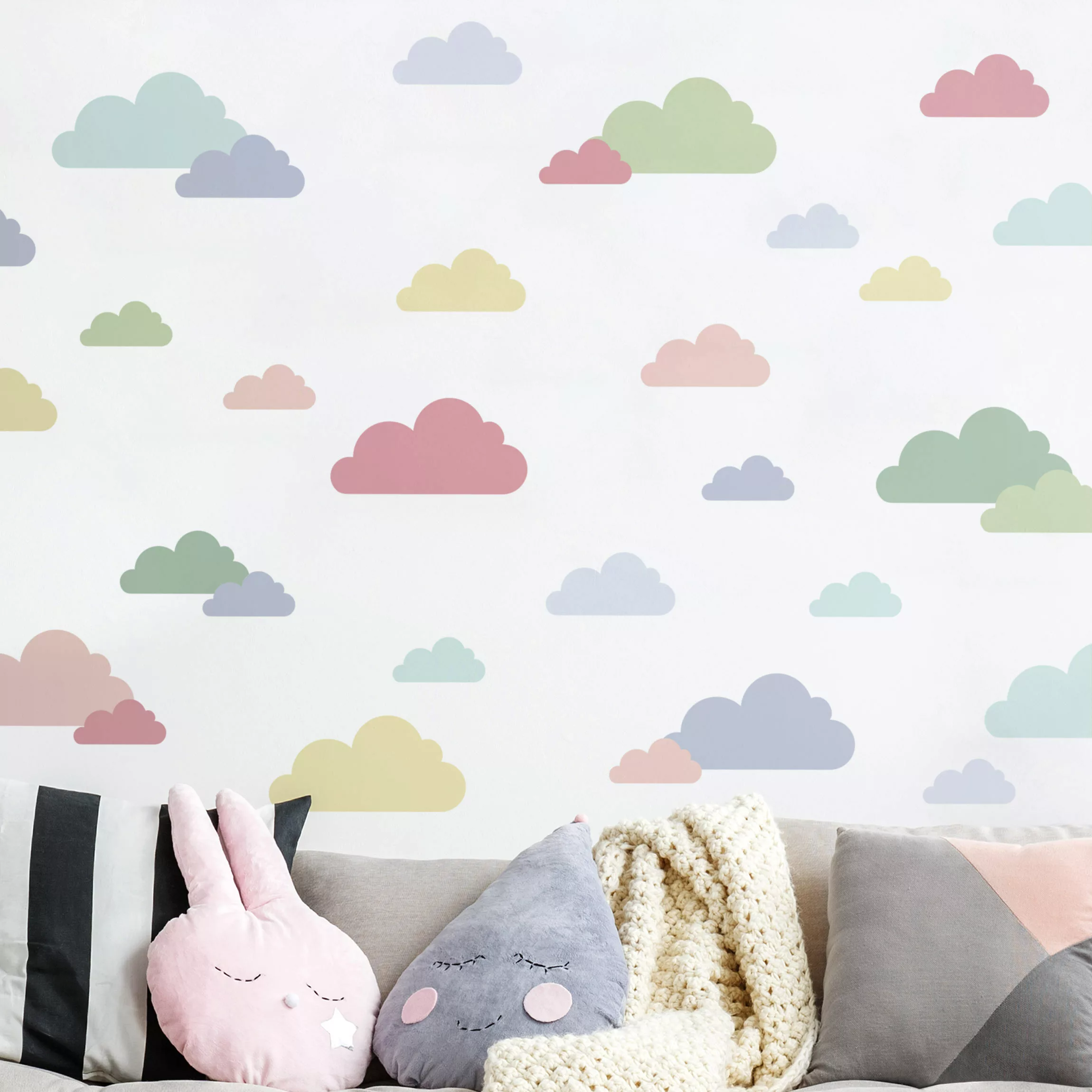 Wandtattoo 40-teilig 40 Wolken Pastell Set günstig online kaufen