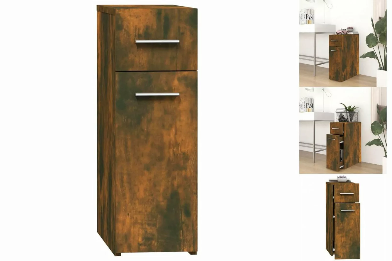 vidaXL Aktenschrank Apothekerschrank Räuchereiche 20x45,5x60 cm Spanplatte günstig online kaufen