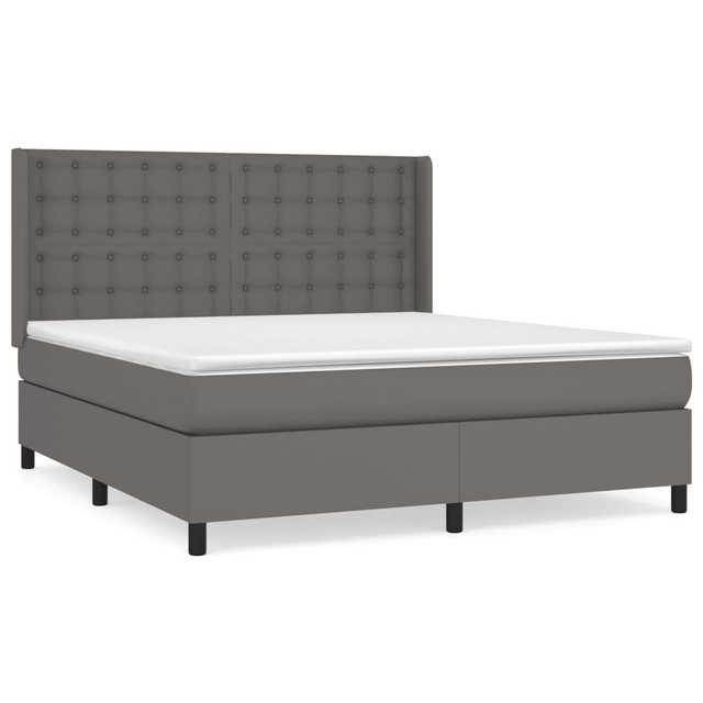 vidaXL Boxspringbett Bett Boxspringbett Kunstleder komplett mit Matratze & günstig online kaufen