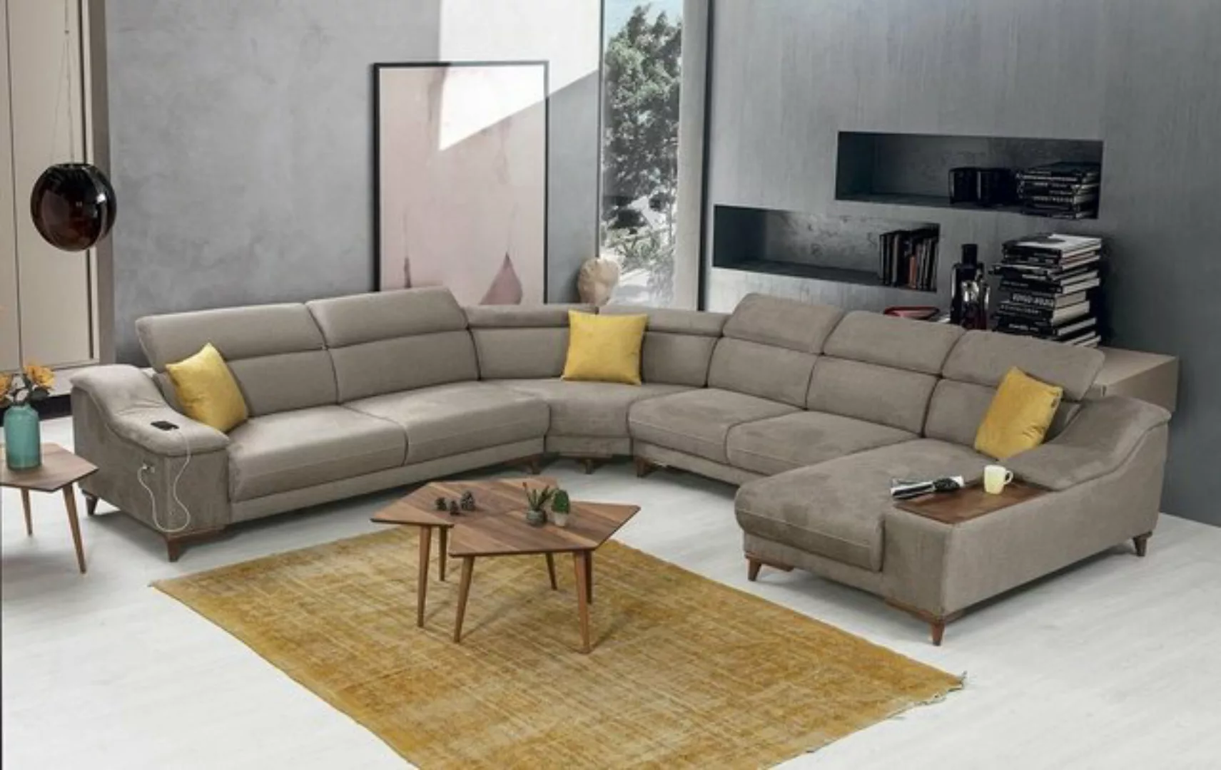 JVmoebel Ecksofa Sofa U-Form Wohnzimmer Ecksofa Polstermöbel Modern, 6 Teil günstig online kaufen