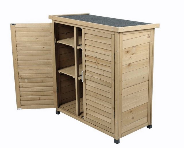 dynamic24 Geräteschrank Tannenholz, Gartenschrank, Schuppen, Gerätehaus günstig online kaufen