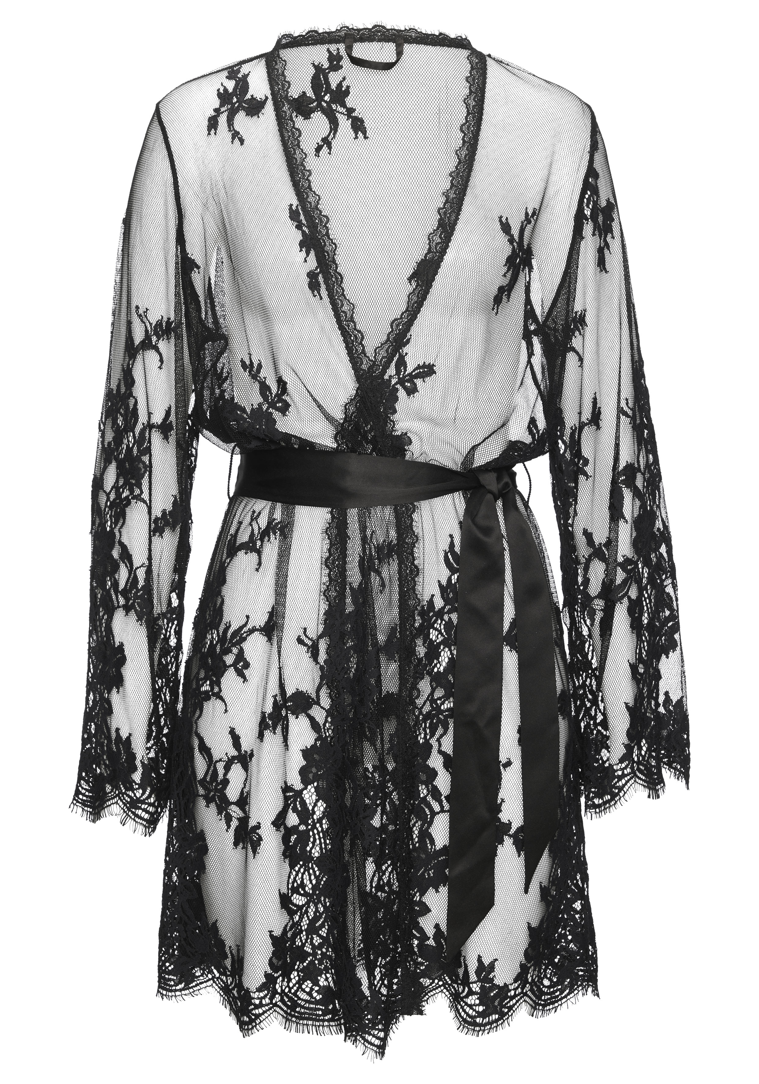 LASCANA Kimono, aus traumhafter Eyelash-Spitze, sexy Dessous, Reizwäsche günstig online kaufen