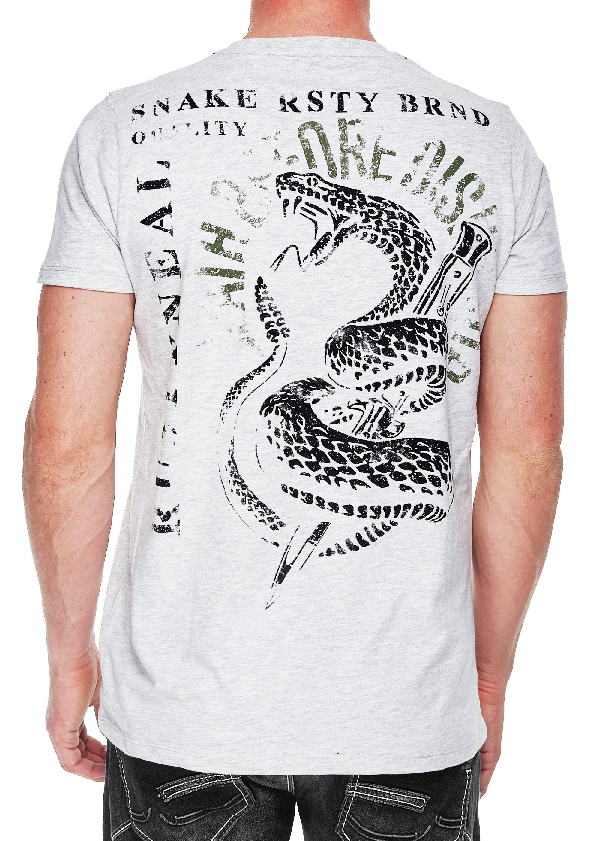 R-NEAL T-Shirt T-Shirt Washed Streetwear Printed günstig online kaufen