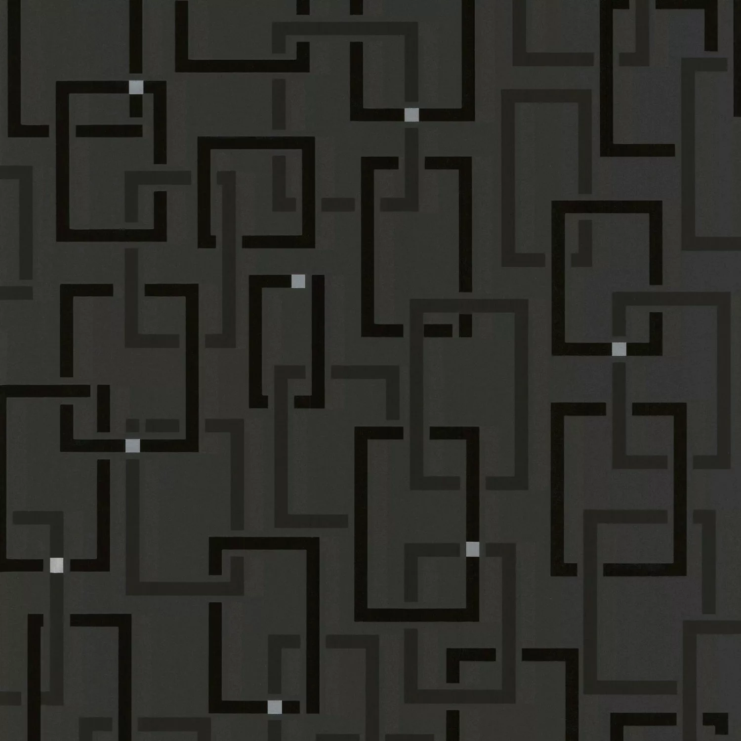 Bricoflor Moderne Tapete anthrazit Schwarz Geometrische Vliestapete mit Mus günstig online kaufen