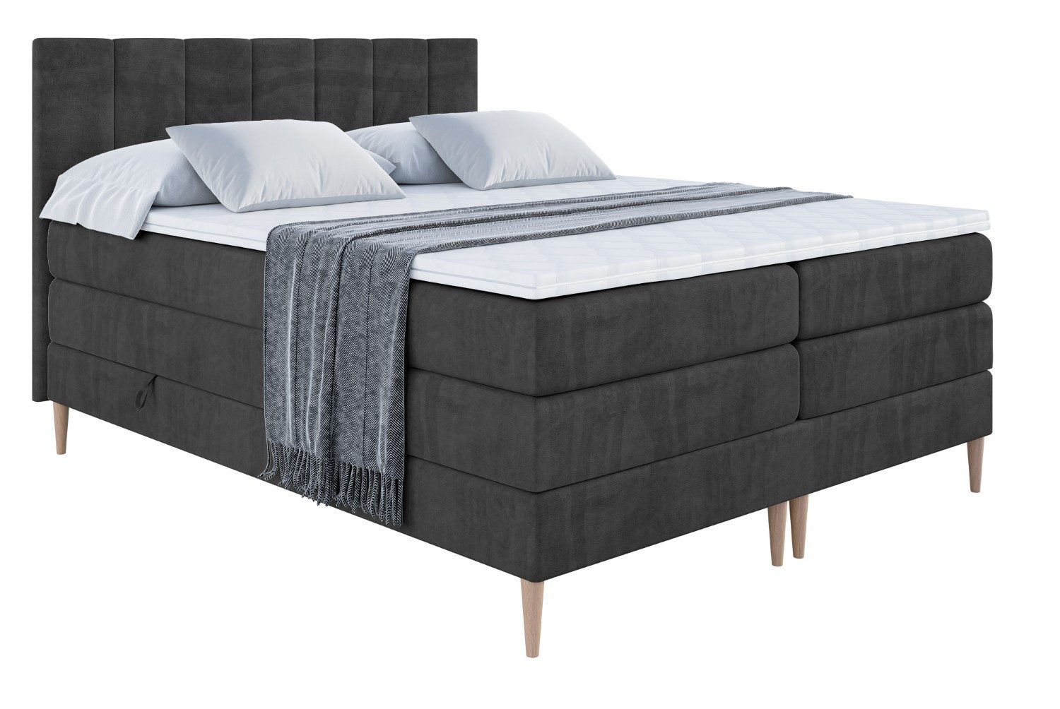 ALTDECOR Boxspringbett MOETI-F KING (Multipocket-Matratze H4, günstig online kaufen