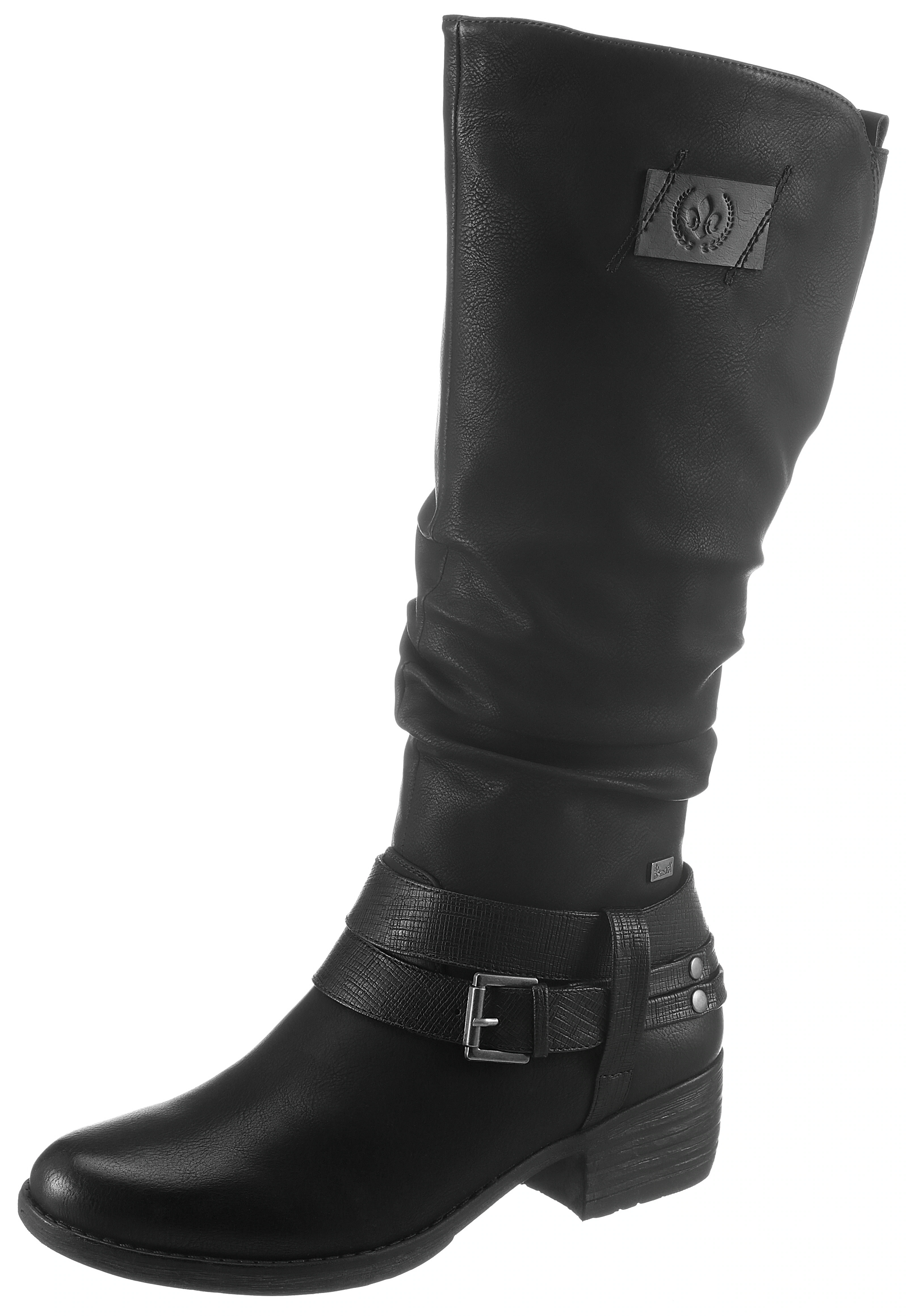 Rieker Winterstiefel, Boots, Warmfutter, Blockabsatz, mit auffälliger Schna günstig online kaufen